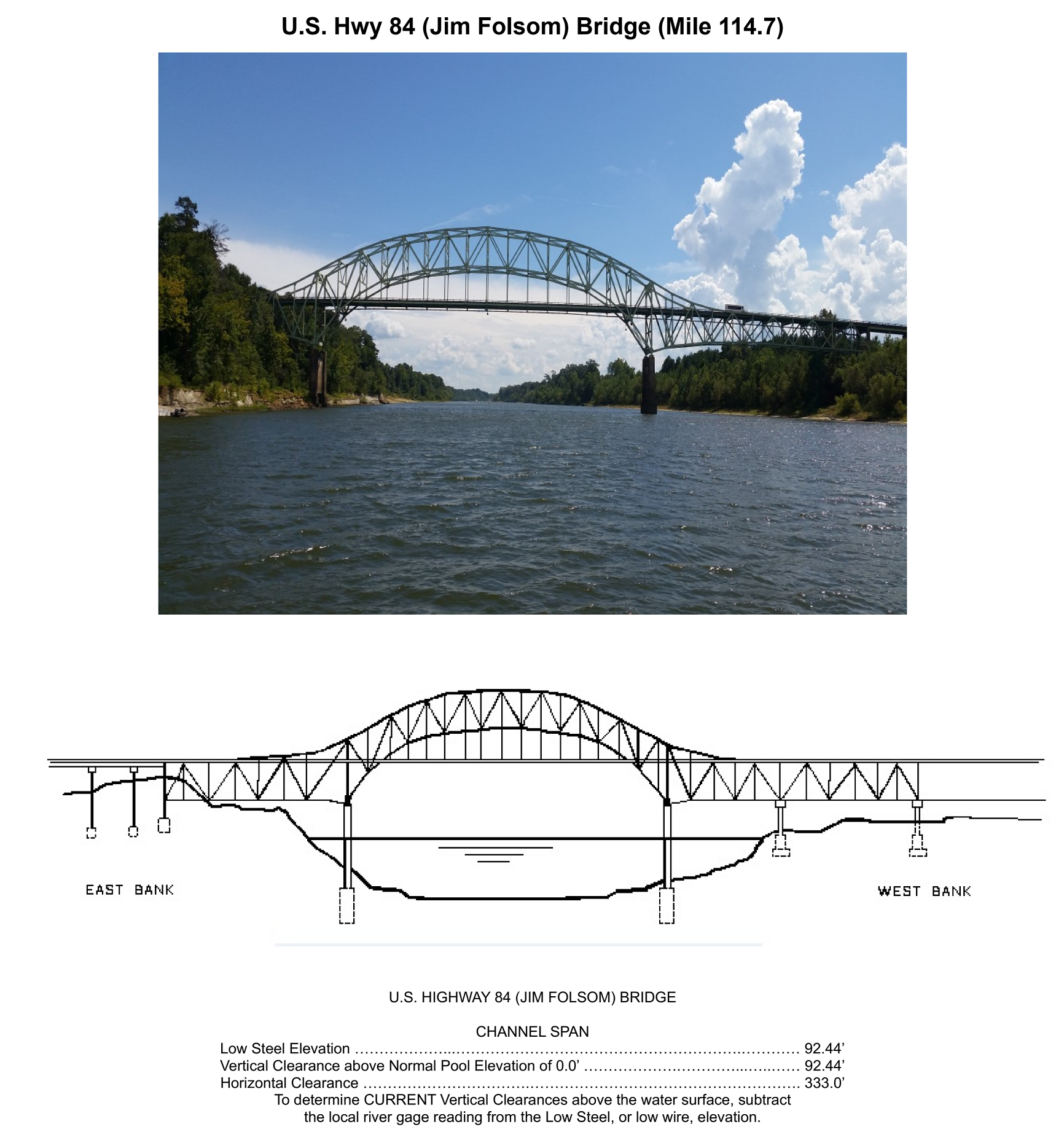 Jim Folsom - US Hwy 84 Clearances | Bridge Calculator LLC